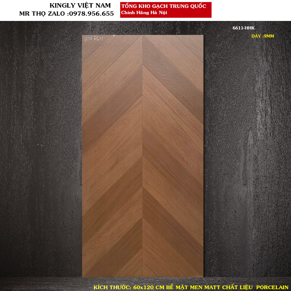 Gạch giả gõ 60x120 CM Trung Quốc 6611